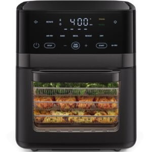 Four air fryer 13,2 L avec rôtissoire — 3 niveaux, hublot