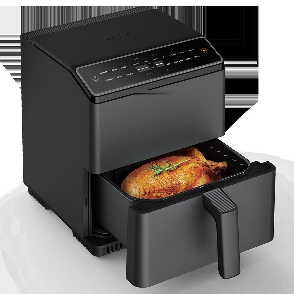 Air fryer 6,4 L double résistance — sans retourner les aliments