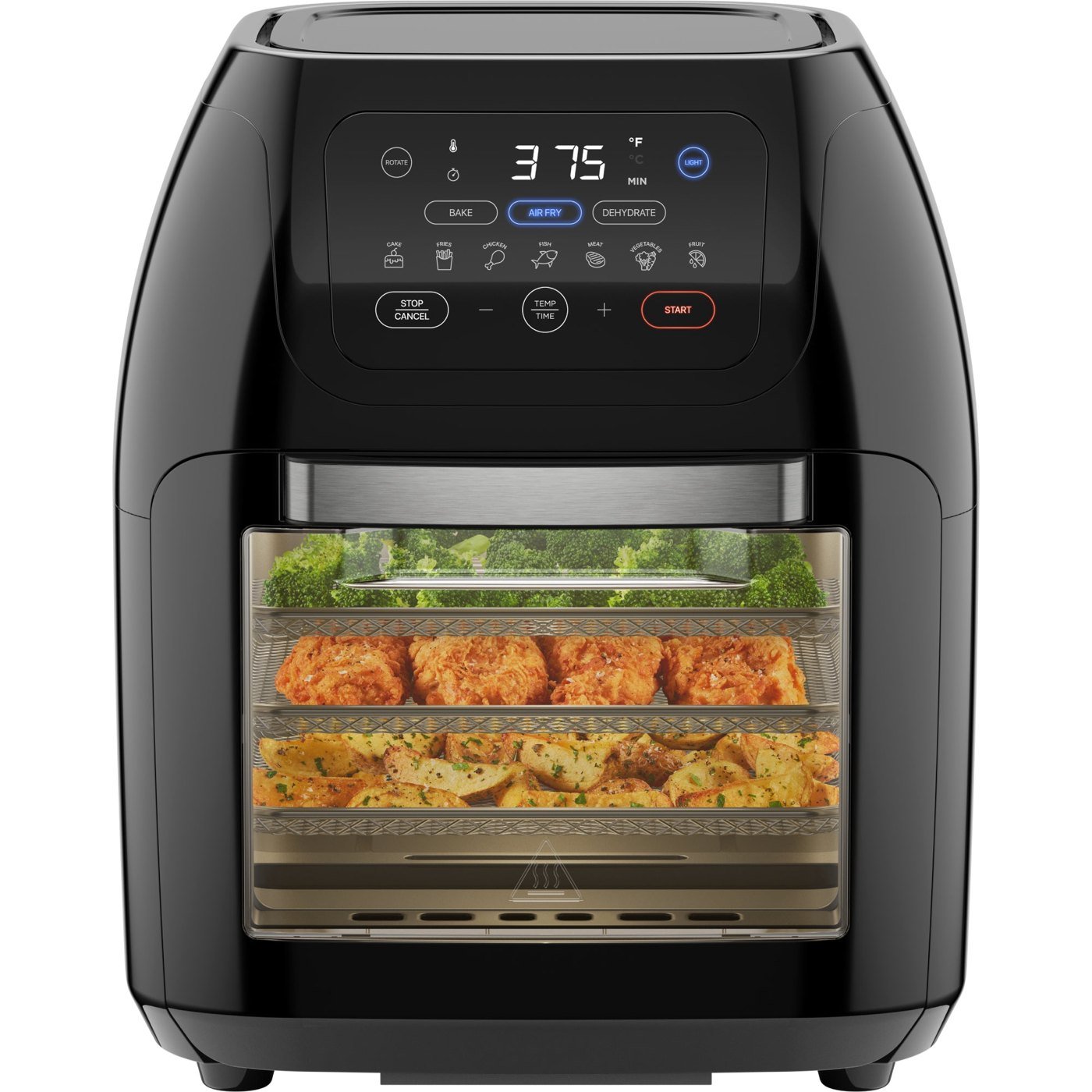 Four air fryer 9,5 L — sans préchauffage, rôtissoire incluse